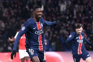 杜埃、K77、登贝莱和巴尔科拉巴黎第三次同时首发，前两次均取胜